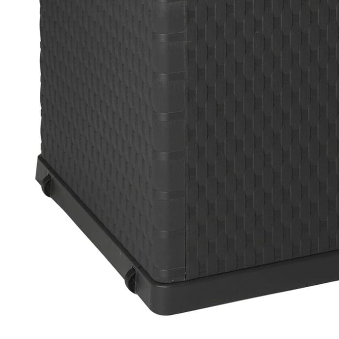Garden Storage Box Anthracite 120x56x63 Cm Pp Rattan Atioo