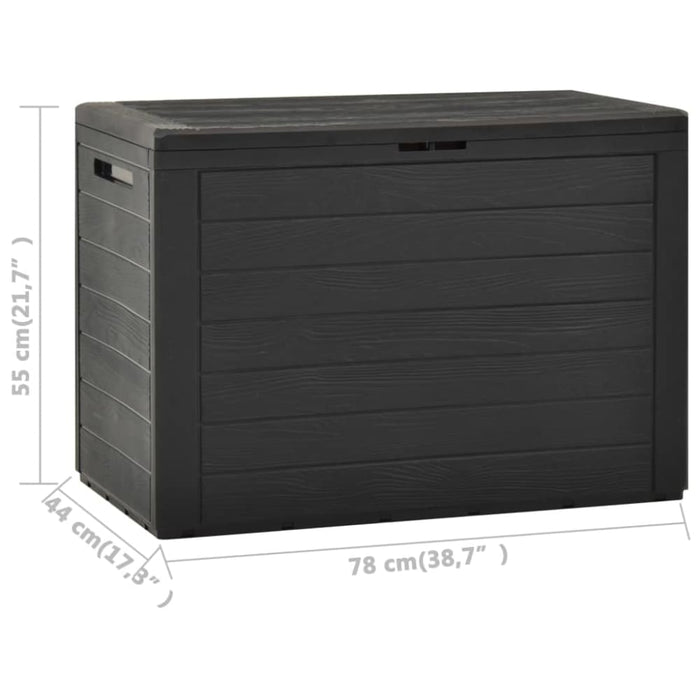 Garden Storage Box Anthracite 78x44x55 Cm Akaaa