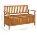 Garden Storage Bench 120 Cm Solid Acacia Wood Tobxik