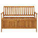 Garden Storage Bench 120 Cm Solid Acacia Wood Tobxik
