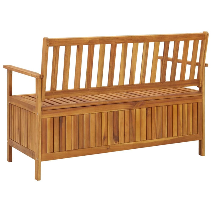 Garden Storage Bench 120 Cm Solid Acacia Wood Tobxik