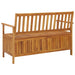 Garden Storage Bench 120 Cm Solid Acacia Wood Tobxik