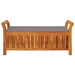 Garden Storage Bench with Cushion 126 Cm Solid Wood Acacia