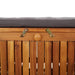 Garden Storage Bench with Cushion 126 Cm Solid Wood Acacia