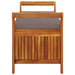 Garden Storage Bench with Cushion 126 Cm Solid Wood Acacia