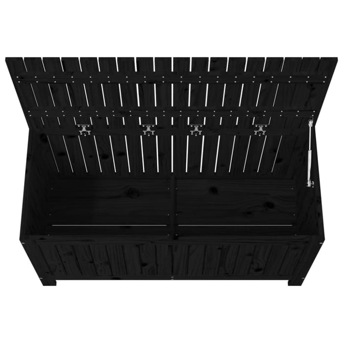 Garden Storage Box Black 115x49x60 Cm Solid Wood Pine Nxtnab