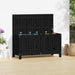 Garden Storage Box Black 115x49x60 Cm Solid Wood Pine Nxtnab