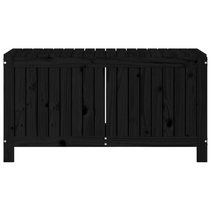 Garden Storage Box Black 115x49x60 Cm Solid Wood Pine Nxtnab