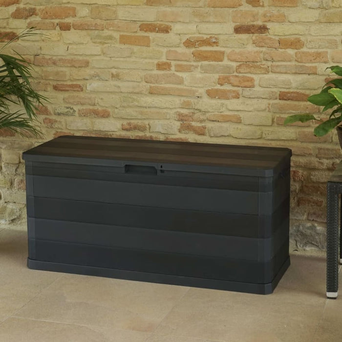 Garden Storage Box Black 117x45x56 Cm Atibn