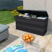 Garden Storage Box Black 117x45x56 Cm Atibn