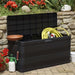 Garden Storage Box Black 117x45x56 Cm Atibn