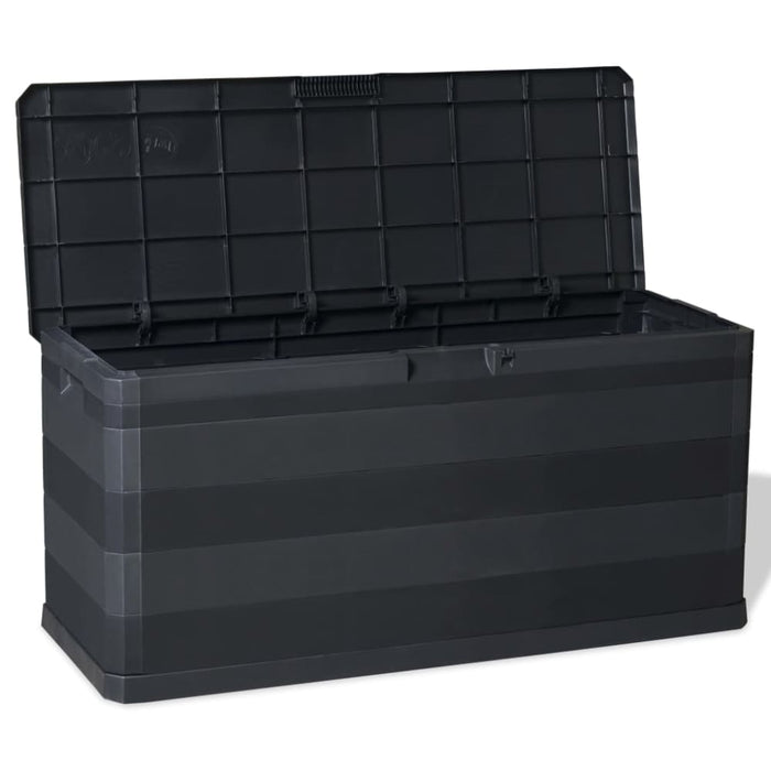 Garden Storage Box Black 117x45x56 Cm Atibn