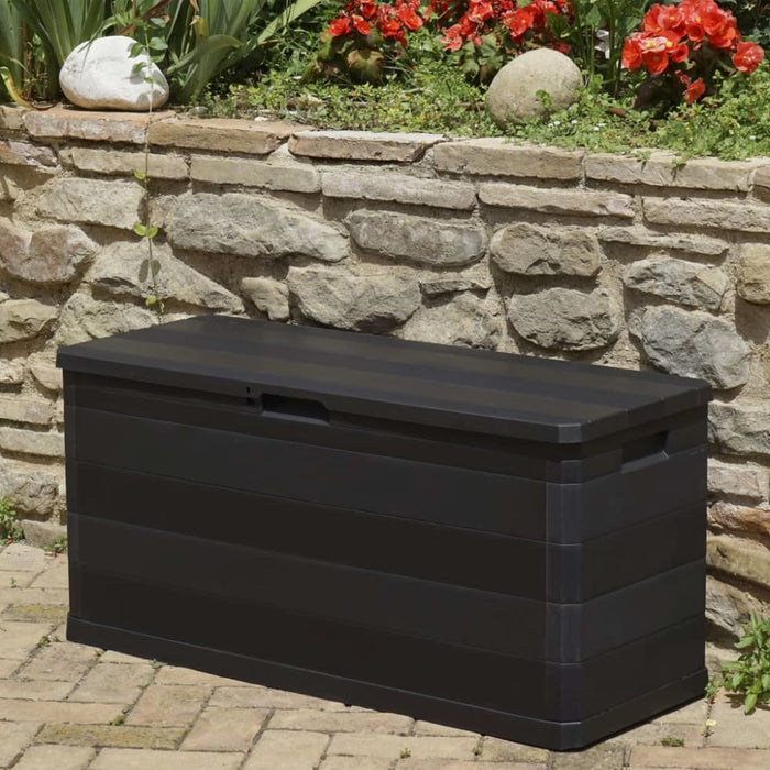 Garden Storage Box Black 117x45x56 Cm Atibn