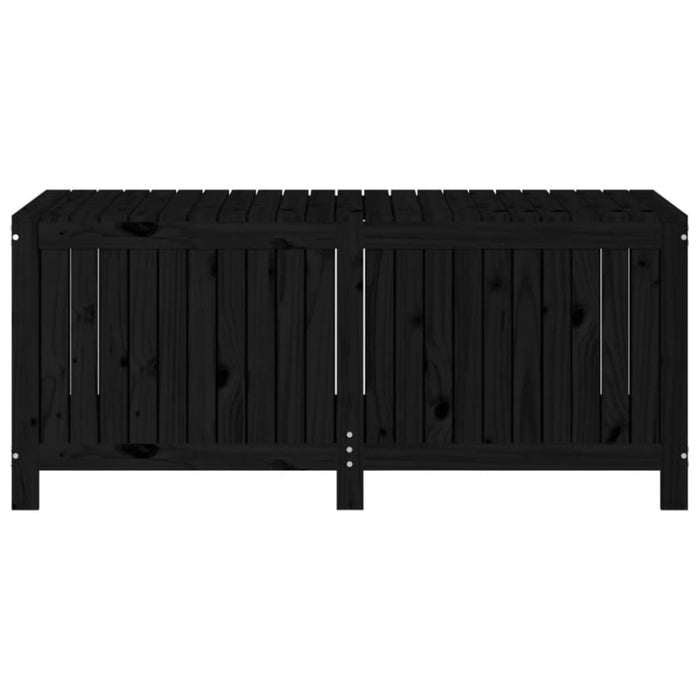 Garden Storage Box Black 147x68x64 Cm Solid Wood Pine Nxtnpa