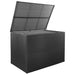 Garden Storage Box Black 150x100x100 Cm Poly Rattan Aaxap