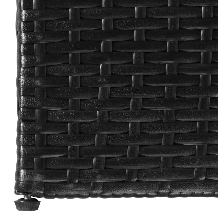 Garden Storage Box Black 150x100x100 Cm Poly Rattan Aaxap