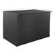Garden Storage Box Black 150x100x100 Cm Poly Rattan Aaxap
