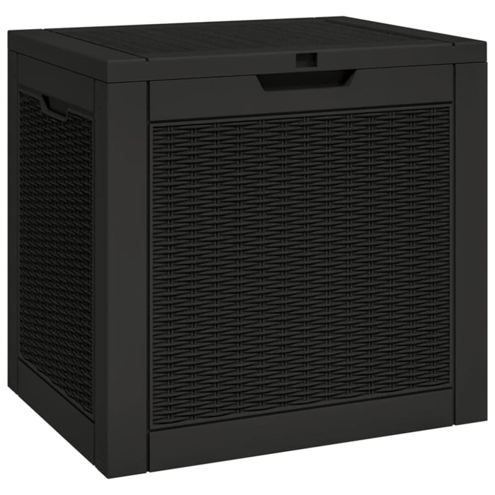 Garden Storage Box Black 55.5x43x53 Cm Polypropylene Tlaoin