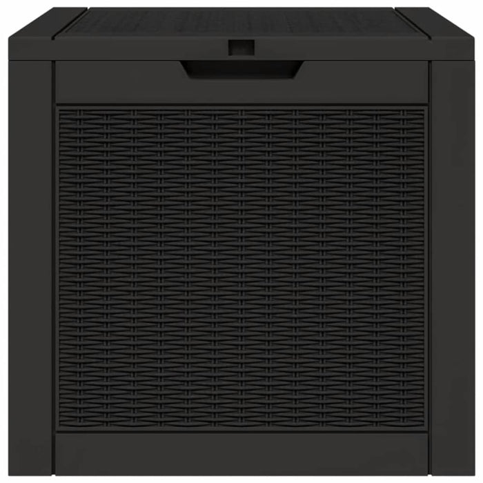 Garden Storage Box Black 55.5x43x53 Cm Polypropylene Tlaoin
