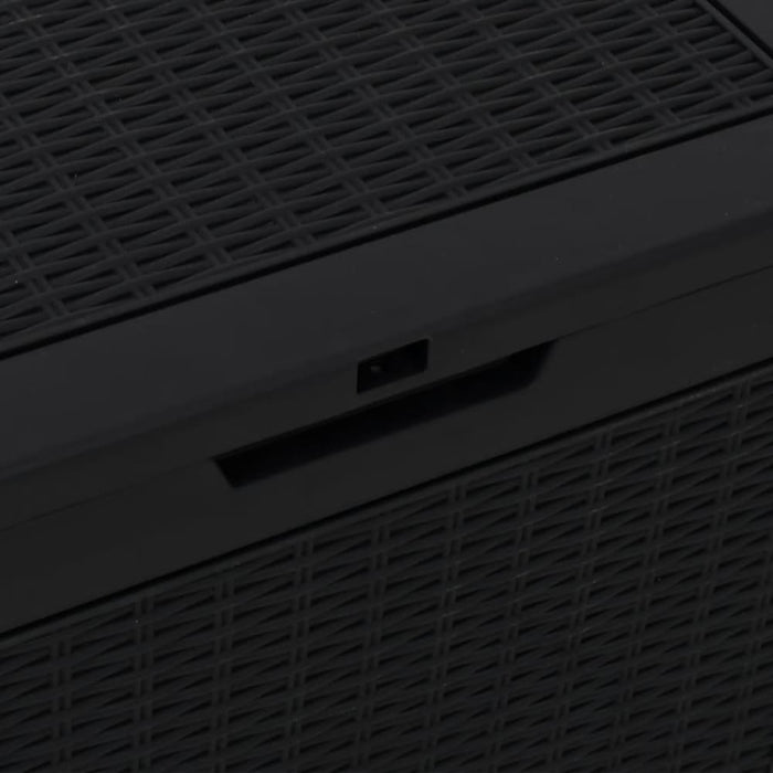 Garden Storage Box Black 55.5x43x53 Cm Polypropylene Tlaoin