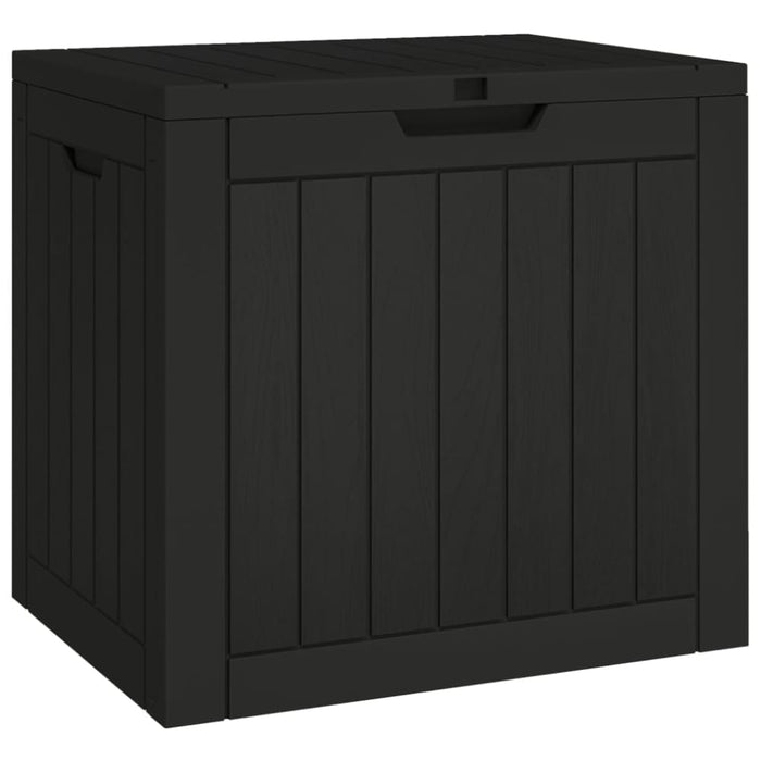 Garden Storage Box Black 55.5x43x53 Cm Polypropylene Tlaola