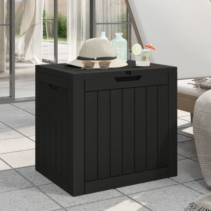 Garden Storage Box Black 55.5x43x53 Cm Polypropylene Tlaola