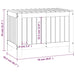 Garden Storage Box Black 76x42.5x54 Cm Solid Wood Pine