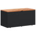 Garden Storage Box Black 110x50x54 Cm Poly Rattan Acacia
