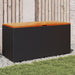 Garden Storage Box Black 110x50x54 Cm Poly Rattan Acacia