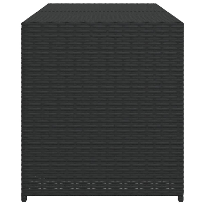 Garden Storage Box Black 283l Poly Rattan Tlptox