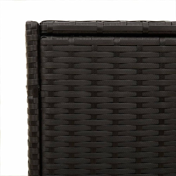 Garden Storage Box Black 283l Poly Rattan Tlptox