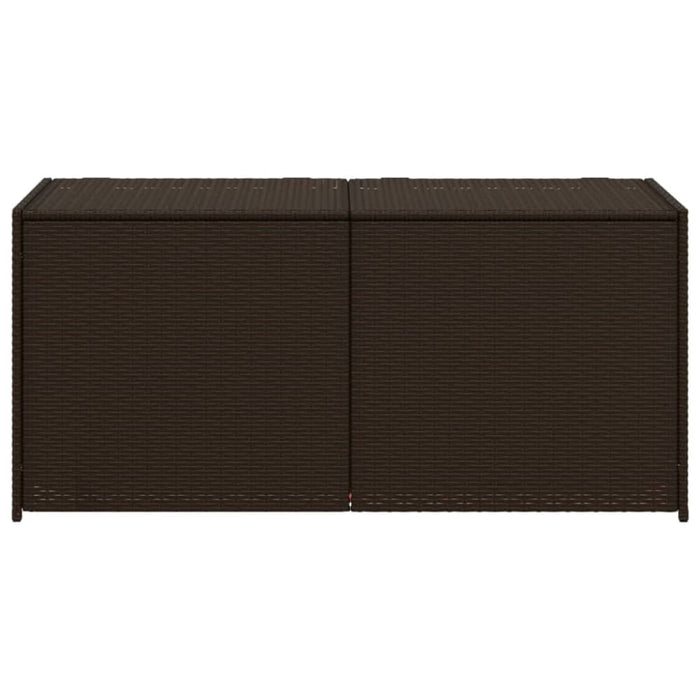 Garden Storage Box Brown 283l Poly Rattan Tlptot