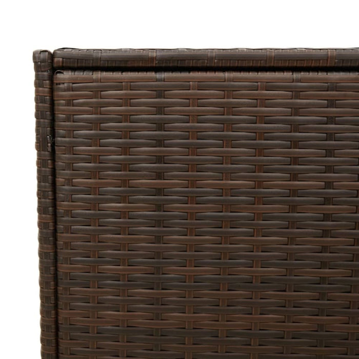 Garden Storage Box Brown 283l Poly Rattan Tlptot