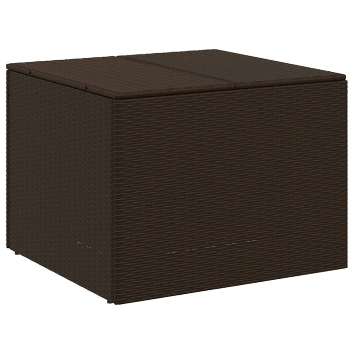 Garden Storage Box Brown 291l Poly Rattan Tlptti