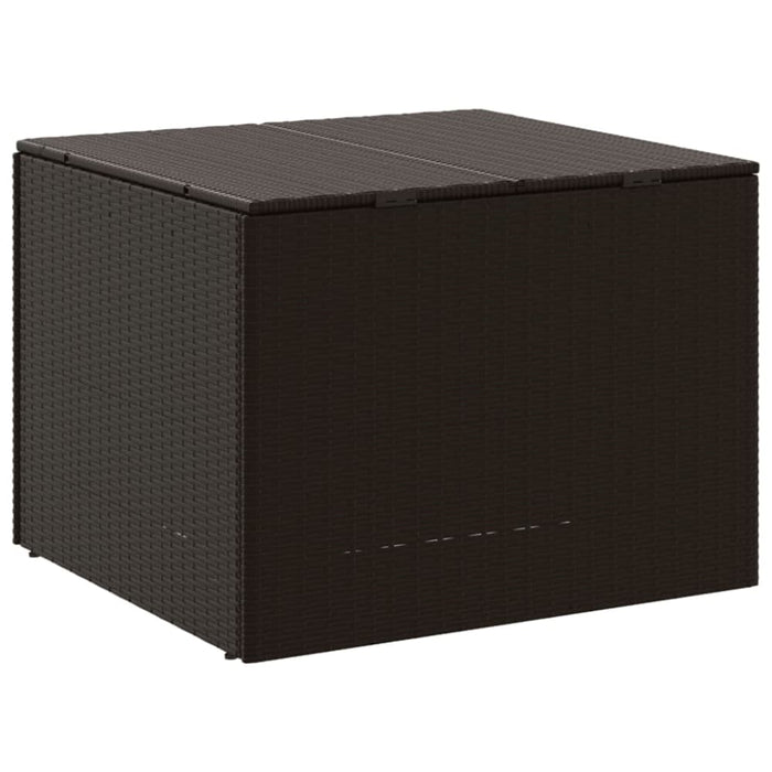 Garden Storage Box Brown 291l Poly Rattan Tlptti