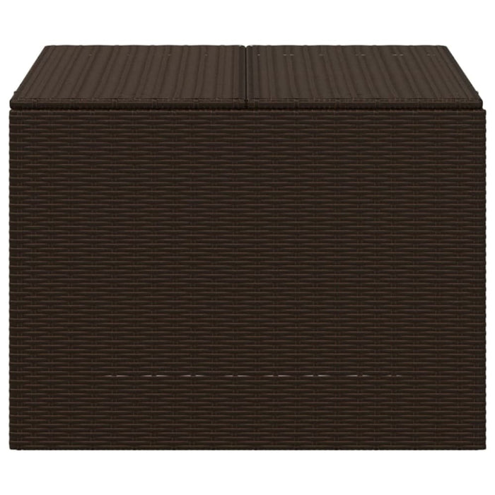 Garden Storage Box Brown 291l Poly Rattan Tlptti