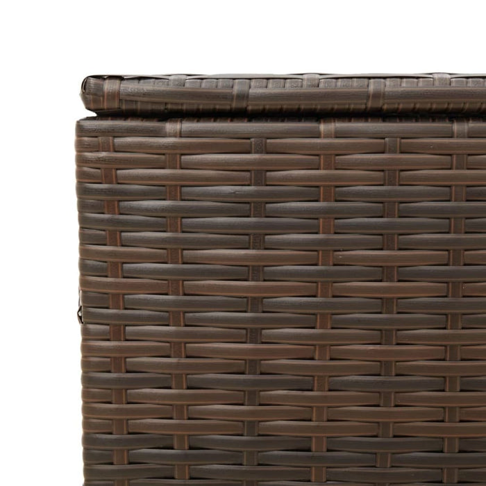 Garden Storage Box Brown 291l Poly Rattan Tlptti