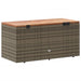 Garden Storage Box Grey 110x50x54 Cm Poly Rattan Acacia