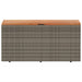 Garden Storage Box Grey 110x50x54 Cm Poly Rattan Acacia