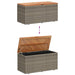 Garden Storage Box Grey 110x50x54 Cm Poly Rattan Acacia