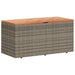 Garden Storage Box Grey 110x50x54 Cm Poly Rattan Acacia