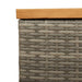 Garden Storage Box Grey 110x50x54 Cm Poly Rattan Acacia