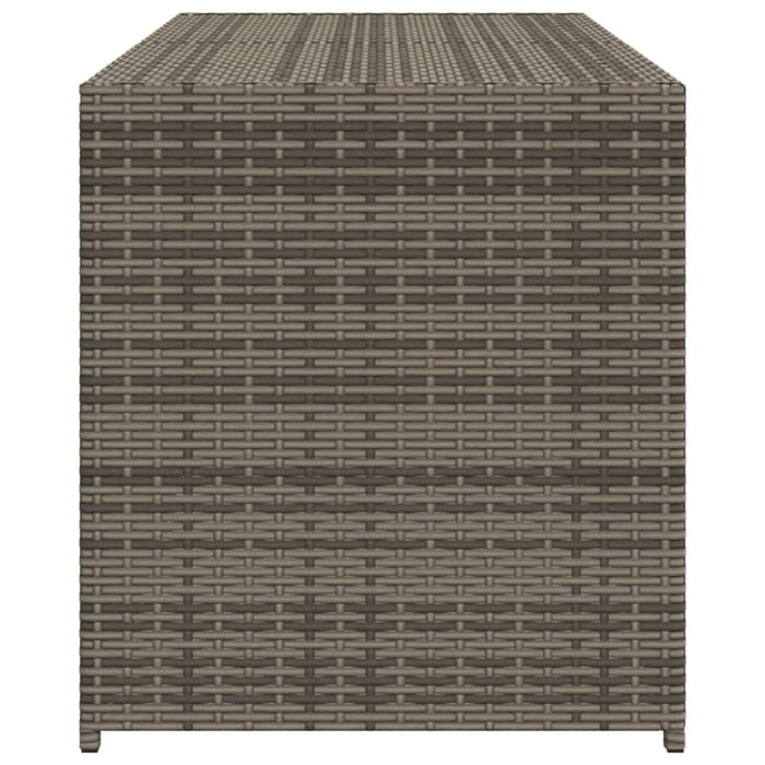 Garden Storage Box Grey 283l Poly Rattan Tlptoa