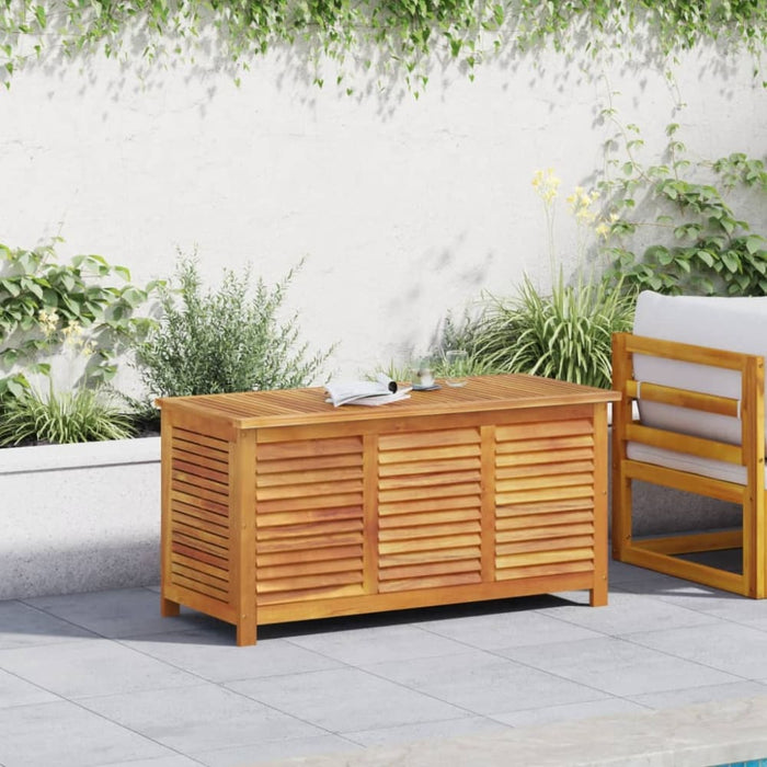 Garden Storage Box with Louver 113x50x56 Cm Solid Wood