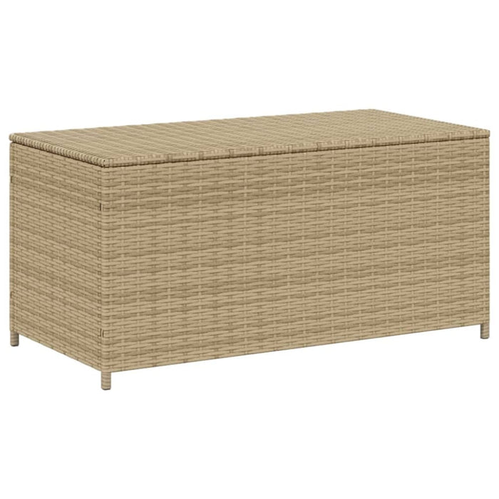 Garden Storage Box Mix Beige 190l Poly Rattan Tlptxt