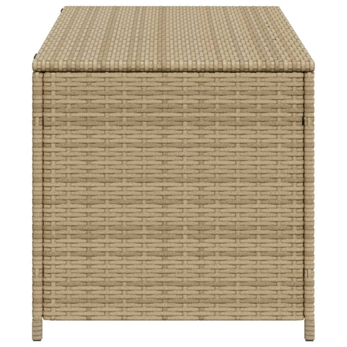 Garden Storage Box Mix Beige 190l Poly Rattan Tlptxt