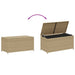 Garden Storage Box Mix Beige 190l Poly Rattan Tlptxt