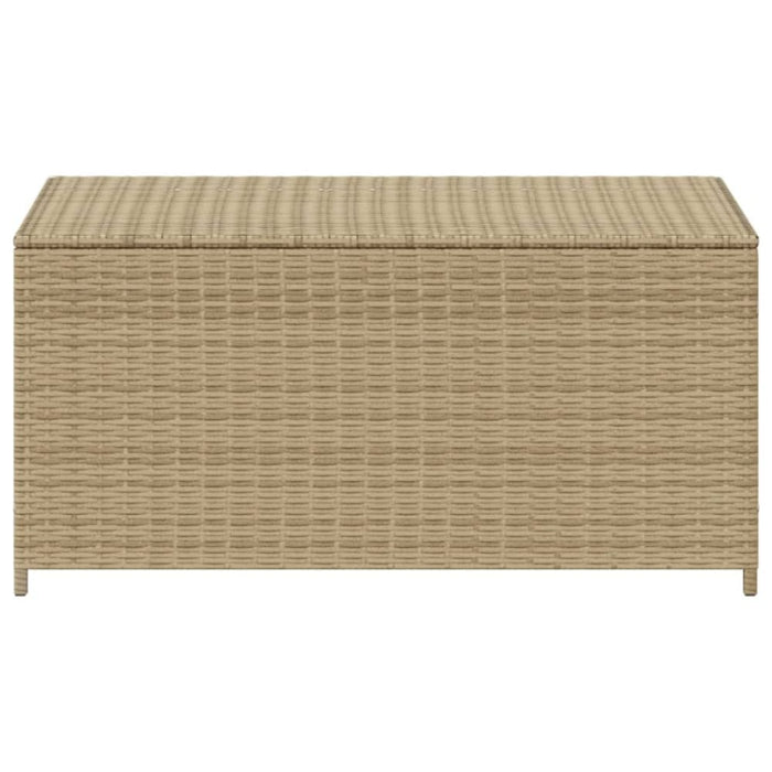 Garden Storage Box Mix Beige 190l Poly Rattan Tlptxt