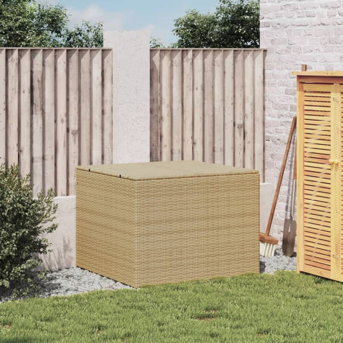Garden Storage Box Mix Beige 291l Poly Rattan Tlpttk