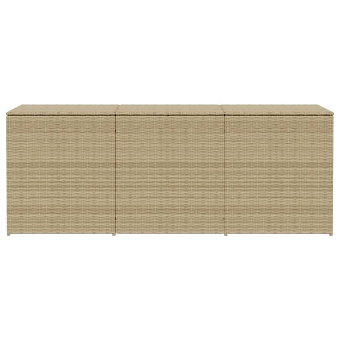 Garden Storage Box Mix Beige 984l Poly Rattan Tlpttp